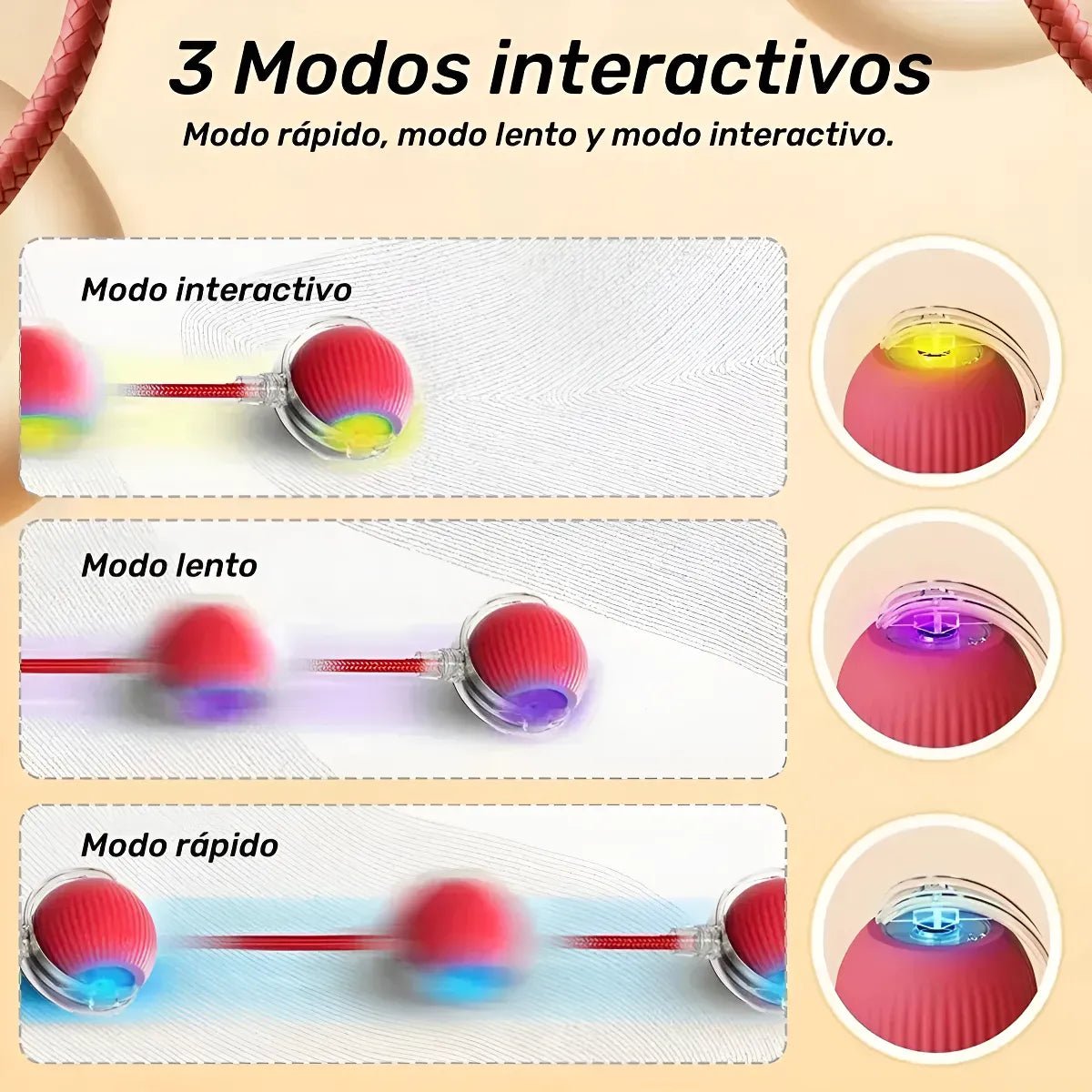 Pelota inteligente Mascota con cuerda - Nuvora
